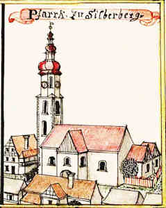 Pfarrk. zu Silberberg - Koci parafialny, widok oglny